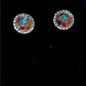 BRAND NEW BEAUTIFUL SUNSTONE DIAMOND EARRINGS‼️